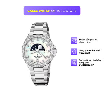 Đồng hồ nữ candino Lady Elegance C4760/1  Thuỵ Sĩ ,khung viền thép không gỉ và mặt kính Sapphire
