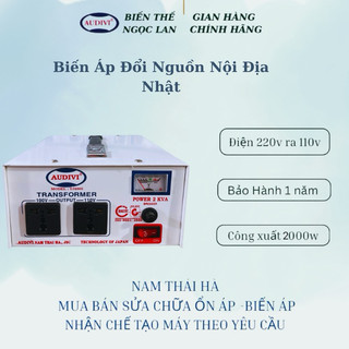 BIẾN THẾ , BIẾN ÁP 2KVA DÂY NHÔM CHUYỂN ĐIỆN 220V~110V/100 CHUYÊN DÙNG CHO THIẾT BỊ NỘI ĐIỆN NHẬT