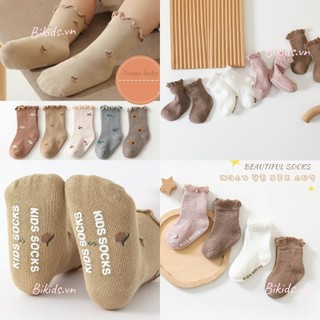 Tất cao cổ bé gái phong cách HQ hình hoa quả Nemo Baby 0-3Y