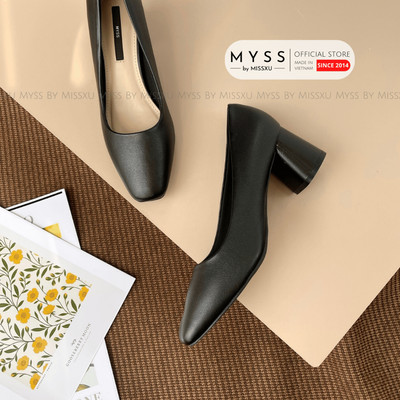 Giày cao gót nữ MYSS mũi vuông gót trụ 5cm thời trang - CG183