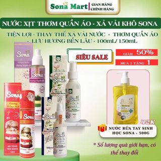 Nước xịt thơm quần áo xả vải khô SONA 100ml/150ml thay thế xả vải nước lưu hương lâu