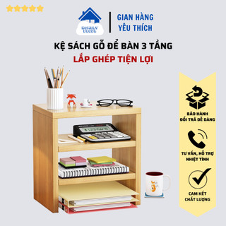 🚛FREESHIP 🆓 KỆ SÁCH ĐỂ BÀN 3 TẦNG ☄️☄️☄️ LẮP GHÉP