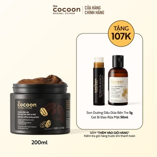 Tẩy da chết cơ thể cà phê Đắk Lắk Cocoon cho làn da mềm mại và rạng rỡ 200ml