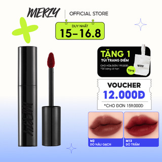 [M13 VỎ ĐỎ RED EDITION] Son Kem Lì Hàn Quốc Mịn Mướt, Tôn Da Merzy Noir In The Mellow Tint 4g