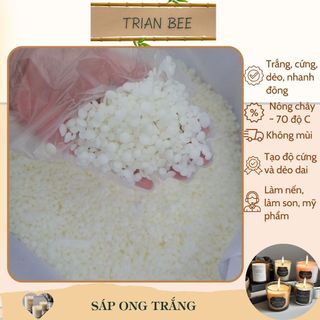 Sáp ong trắng 100g - sáp ong tinh chế, trắng, cứng, dẻo, không mùi