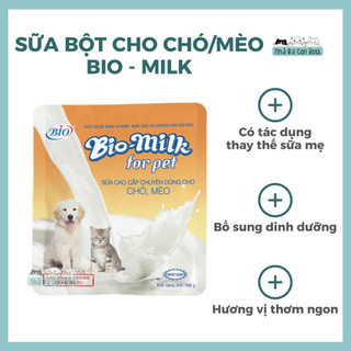 [Sữa] Sữa Bột Bio-Milk Cho Mèo/ Chó Con Gói 100g