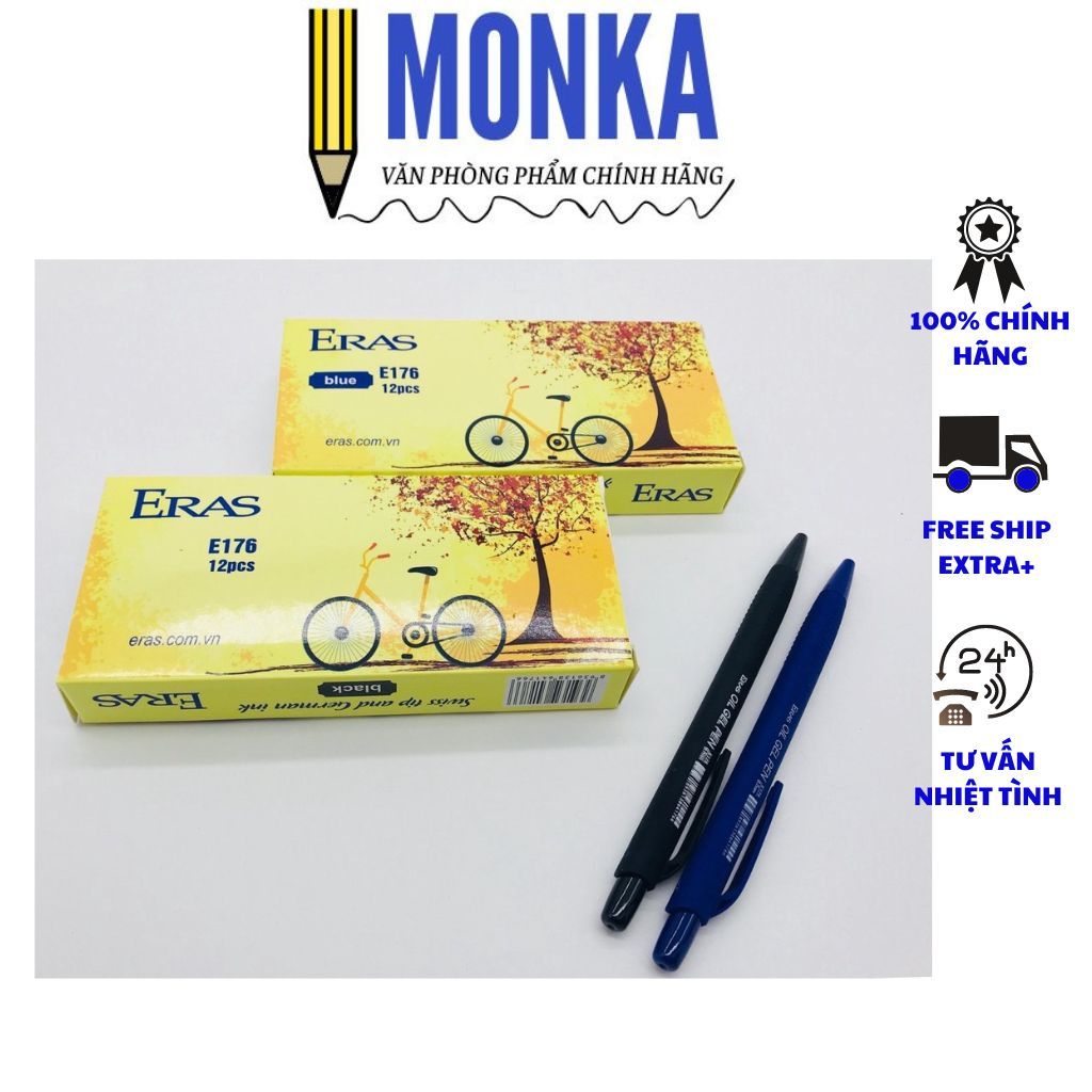 Hộp 20 Cây Bút Bi Tam Giác Ngòi 0.7mm Eras E176