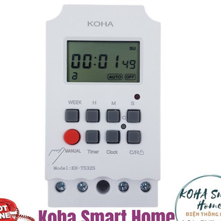 Timer hẹn giờ tối thiểu 1 giây 32 chu trình 2000W-220V - Khóa Màn - Ngủ đông thiết bị - Hẹn giờ tự động