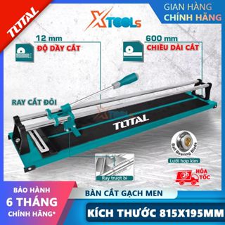 Bàn cắt gạch men đẩy tay TOTAL THT576004 dao cắt gạch chiều dài cắt 60-80cm thanh trục đôi tránh vỡ gạch khi cắt
