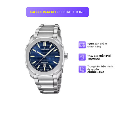 ĐỒNG HỒ NAM CANDINO GENT SPORT C4754/2, mặt kính sapphire, khung viền thép khung gỉ