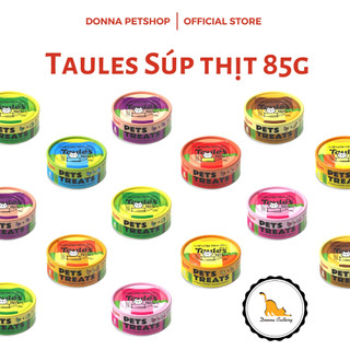 Taules súp thịt lon 85g đủ hương vị bò gà cá ngừ cho chó mèo