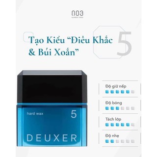 SÁP TẠO KIỂU CỨNG MỜ NUMBER THREE 003 DEUXER DRY PASTE WAX 5 80G