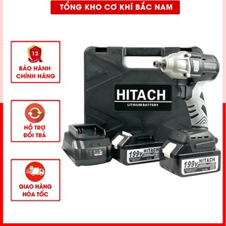 Máy khoan pin, máy siết bulong HITACHI 199v. Động cơ không chổi than, Bảo hành 12 tháng – Máy bắn vít