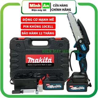 Máy cưa xích pin cầm tay cưa gỗ mini dùng pin MAKITA 199V lõi đồng mạnh mẽ bền bỉ bảo hành 12tháng
