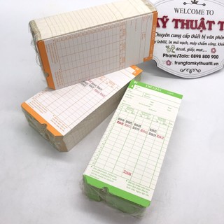 Thẻ giấy chấm công cho các dòng máy chấm công Ronald Jack, Wise eye, Akyo thẻ đẹp hàng loại 1 in chữ Ronald Jack