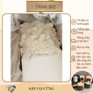 Sáp cọ cứng 1kg - sáp thực vật tự nhiên từ dầu cọ, trắng ngà, cứng hơn sáp cọ mềm