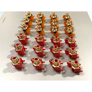 [ 4 cái ]  JACK RCA , JACK AV , JACK HOA SEN ( 1 ĐẦU MẠ VÀNG XỊN XÒ )