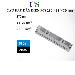 Cầu đấu chia dây điện 1 vào 8 ra chiệu tải 200a