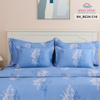 Bộ Chăn Ga Gối Sông Hồng chất liệu cotton mã màu  SH_BC24 C10 - Chính hãng