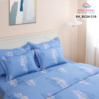 Bộ Chăn Ga Gối Sông Hồng chất liệu cotton mã màu  SH_BC24 C10 - Chính hãng