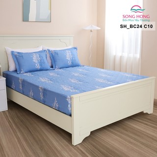 Bộ Chăn Ga Gối Sông Hồng chất liệu cotton mã màu  SH_BC24 C10 - Chính hãng