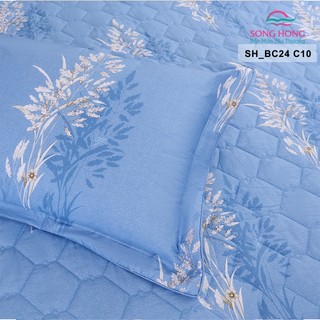 Bộ Chăn Ga Gối Sông Hồng chất liệu cotton mã màu  SH_BC24 C10 - Chính hãng