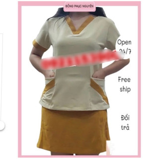 Đồng phục spa màu vàng