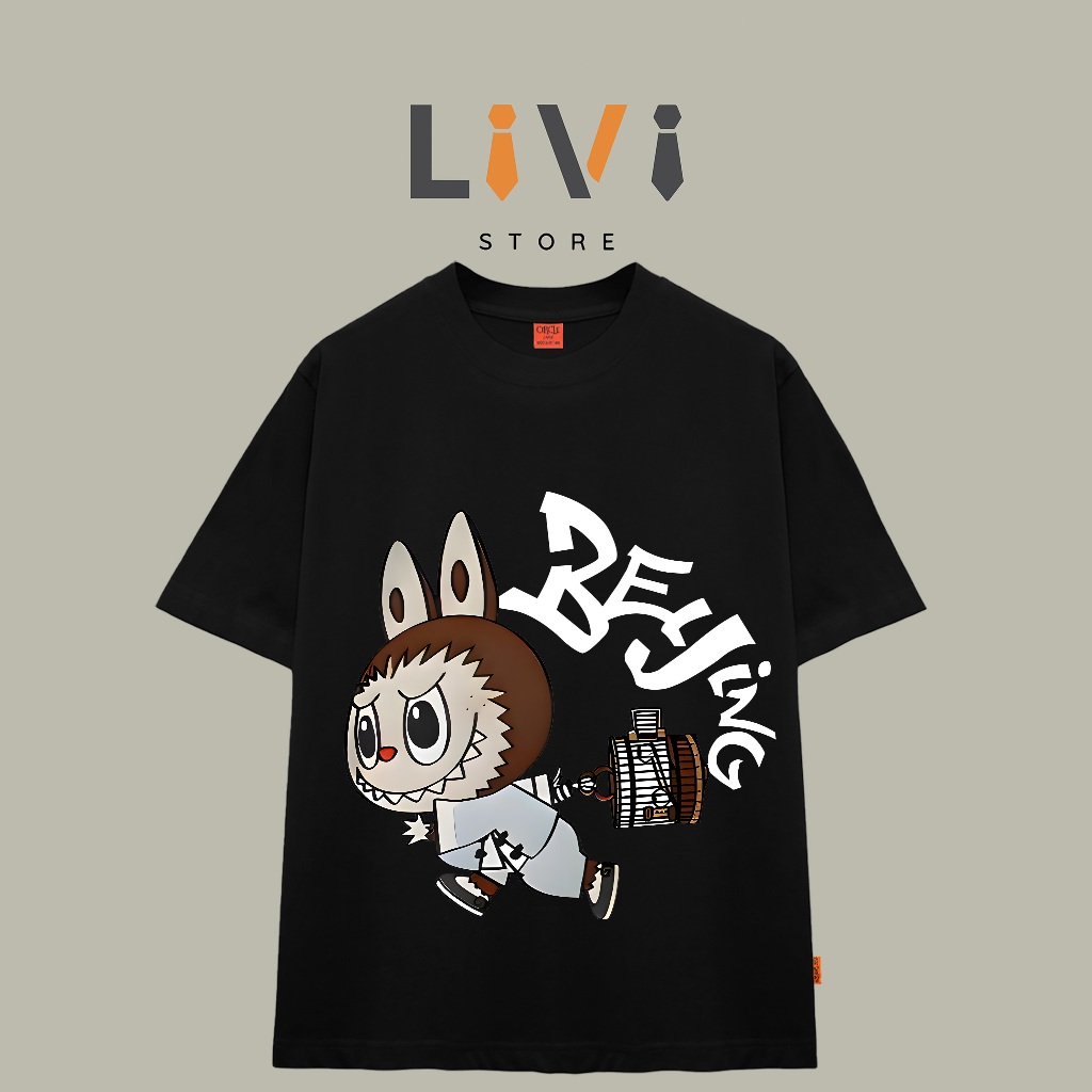 Áo thun Labubu form rộng chuẩn âu LB108 Unisex nam nữ phong cách vải tốt – LiVi Store