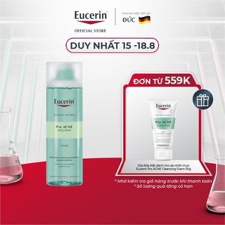 Nước cân bằng cho da nhờn mụn Eucerin Pro Acne Toner 200ml