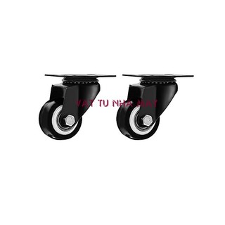 Bộ 4 bánh xe loa kéo (2 bánh xoay, 2 bánh xoay có phanh)