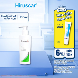 Sữa rửa mặt ngừa mụn Hiruscar Anti-Acne Cleanser+ 100ml