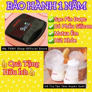 [Sạc Pin-Phễu Sillicon]Máy Hút Sữa Điện Đôi HICHITO Nhật Bản Chính Hãng(Mátxa Êm -Hút Kiệt)