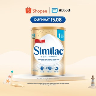 Sữa bột similac 1 900g/lon dinh dưỡng 5g mới