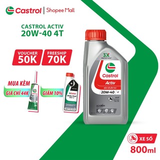 Dầu nhớt xe số castrol activ 4t 20w-40 0.8l