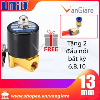 [Hàng chuẩn, đúng hiệu] Van điện từ 13mm Unid TẶNG kèm 2 đầu ống 6,8,10mm