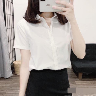 Áo sơ mi trắng CÔC TAY chất lụa