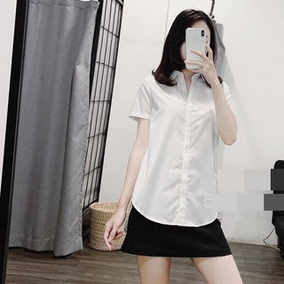 Áo sơ mi trắng CÔC TAY chất lụa