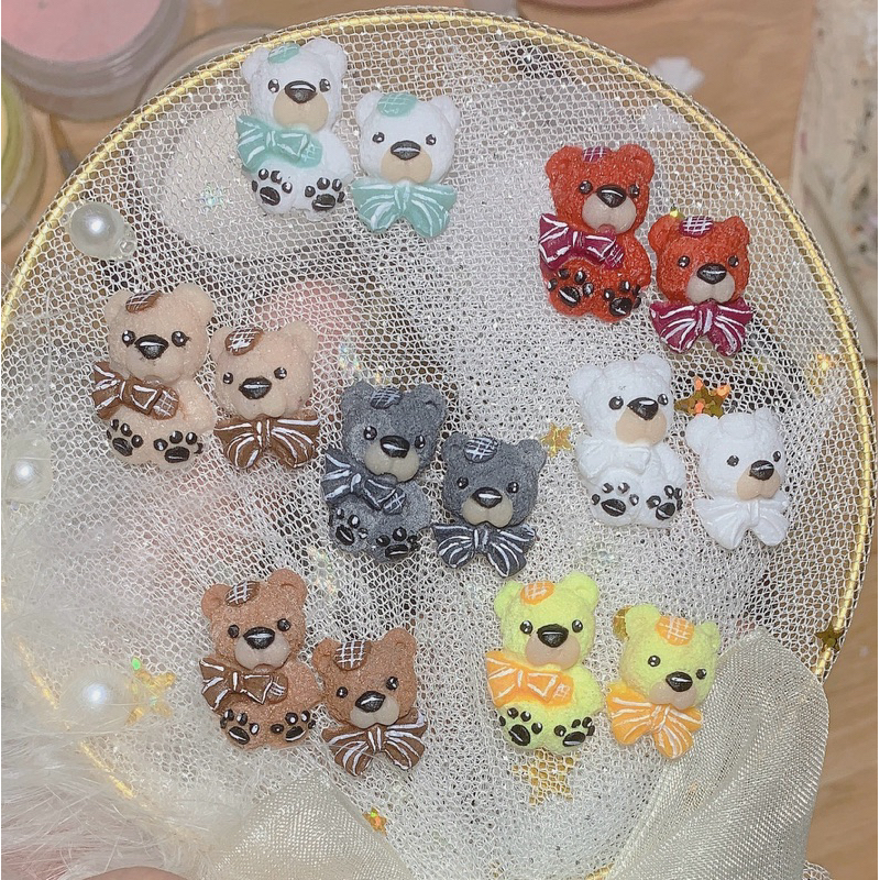 Gấu Bột Nail- Gấu Nơ Bột
