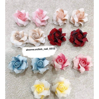 Hoa hồng nail - phụ kiện nail giá 1 bông, bột mỹ)