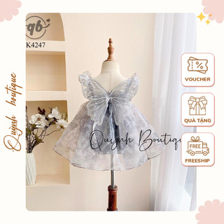 Đầm công chúa trẻ em váy công chúa hai dây lưng bướm quỳnh boutique