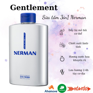 Sữa Tắm Gội Nam Giới Hương Nước Hoa Cao Cấp Gentleman 3 in 1 Nerman 350ml _ Sản Phầm Chính Hãng