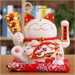 Mèo Thần tài, mèo may mắn neki maneko Phúc Lộc xiên vàng