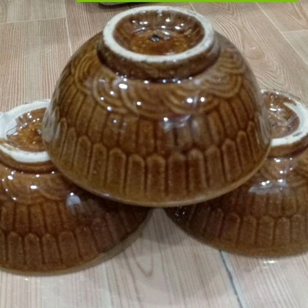 chén cơm đá  vân vàng có sạn( set 5 c)