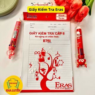 Giấy kiểm tra cấp 2, 3 kẻ ngang cao cấp eras e751