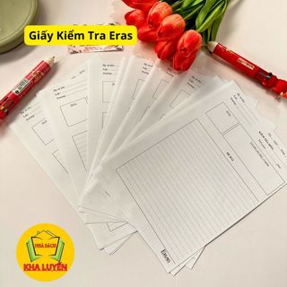 Combo 3 tập Giấy Kiểm Tra Cấp 2, 3 Kẻ Ngang Cao Cấp ERAS E751 (10 tờ đôi + 5 tờ đơn, ĐL:70g/m2)