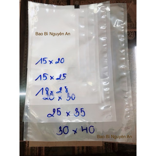 Túi PA Hút Chân Không Thực Phẩm Dày 10 zem size 15 18 20 22 25 30 35 40 (2 mặt trơn, loại tốt)