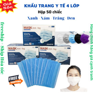 ( Xả Kho) Hộp 50 Chiếc Khẩu Trang Y Tế 4 lớp