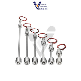 [Phao điện đôi, 2 banh, đủ size] Công tắc phao cảm biến mực nước inox 2 banh dài 100 150 200...1200mm