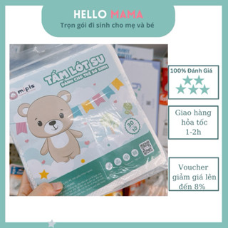 Miếng lót phân su sơ sinh  Mipis cho bé 30 tờ-mẹ trải tấm lót lên tã, và cột lại, khi bé đại tiện mẹ rút ra-Hellomama *