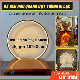Kệ đèn hào quang chuyên đặt tượng di lặc, đèn hào quang phật